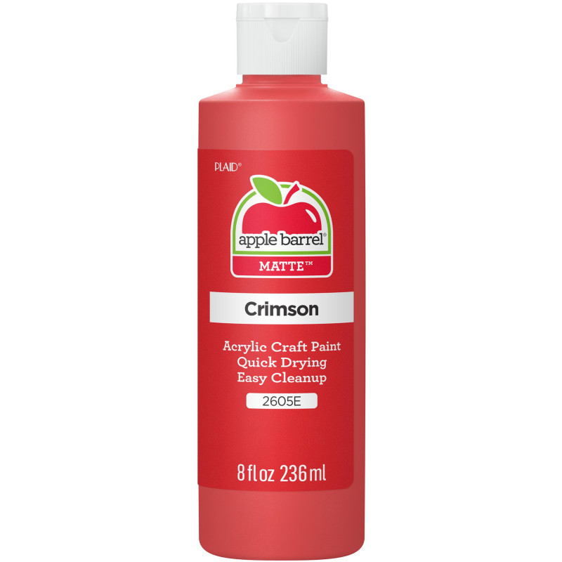 Acrylic Paint Matte, 8oz., Crimson