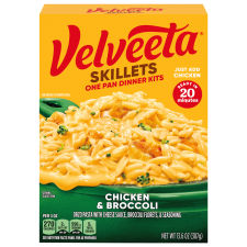 Velveeta Skillets Chicken & Broccoli One Pan Dinner Kit w/ Orzo Pasta, Broccoli Florets, 13.6 oz Box