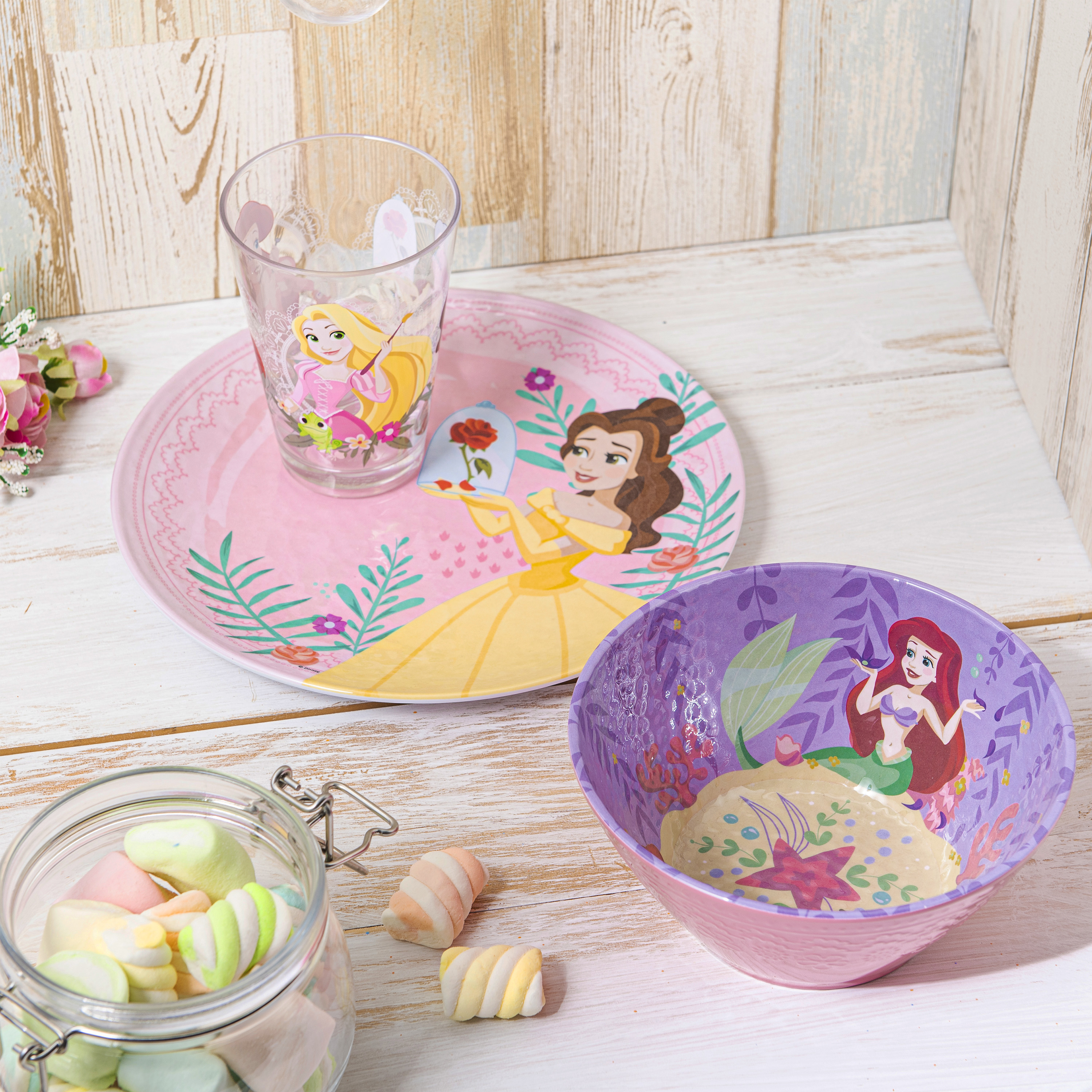 Disney Kids 9-inch Plate and 6-inch Bowl Set, Princess Belle, 2-piece set slideshow image 5 Disney Kids 9-inch Plate and 6-inch Bowl Set, Princess Belle, 2-piece set slideshow image 5