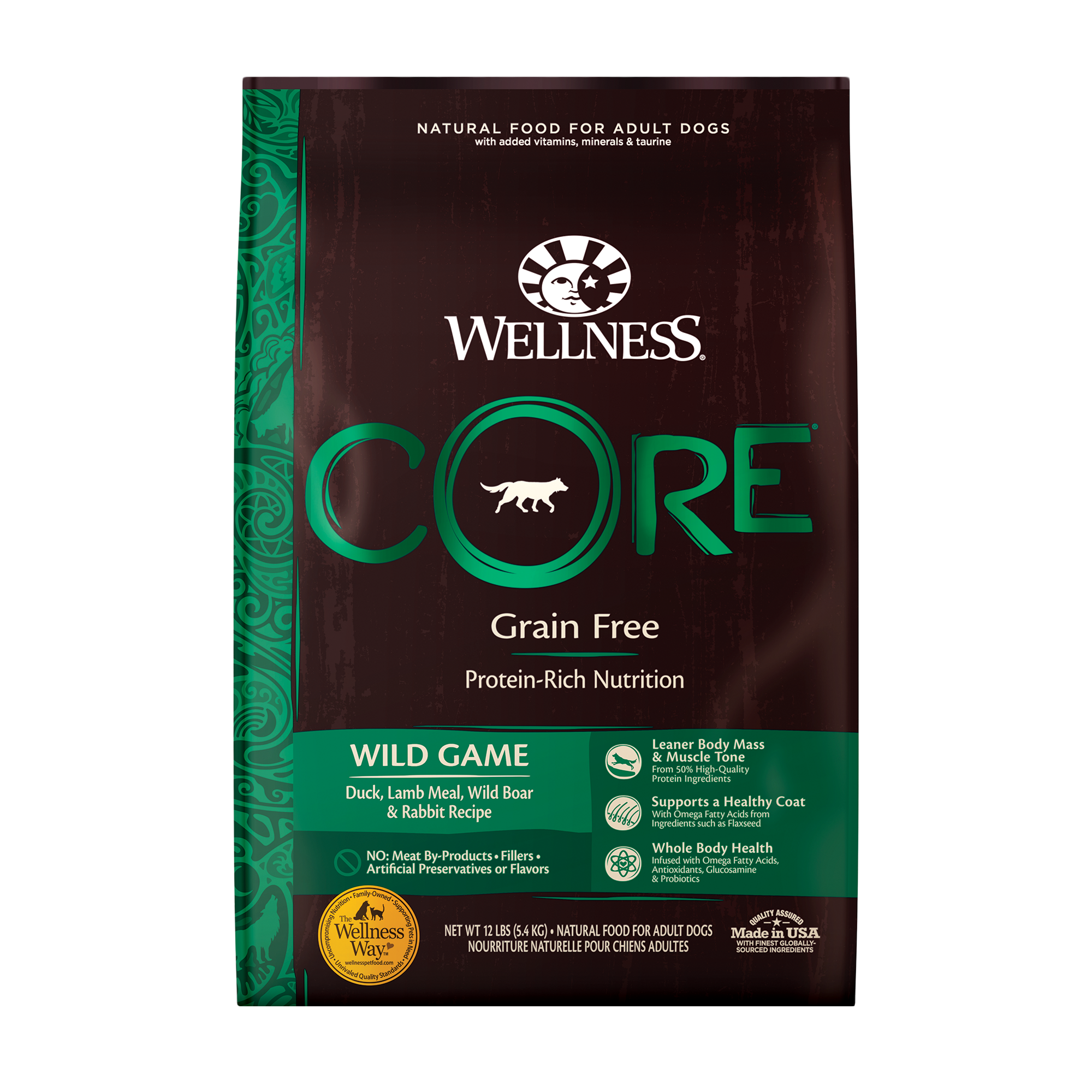 Wellness CORE Grain Free Wild Game Duck, Turkey, Boar & Rabbit