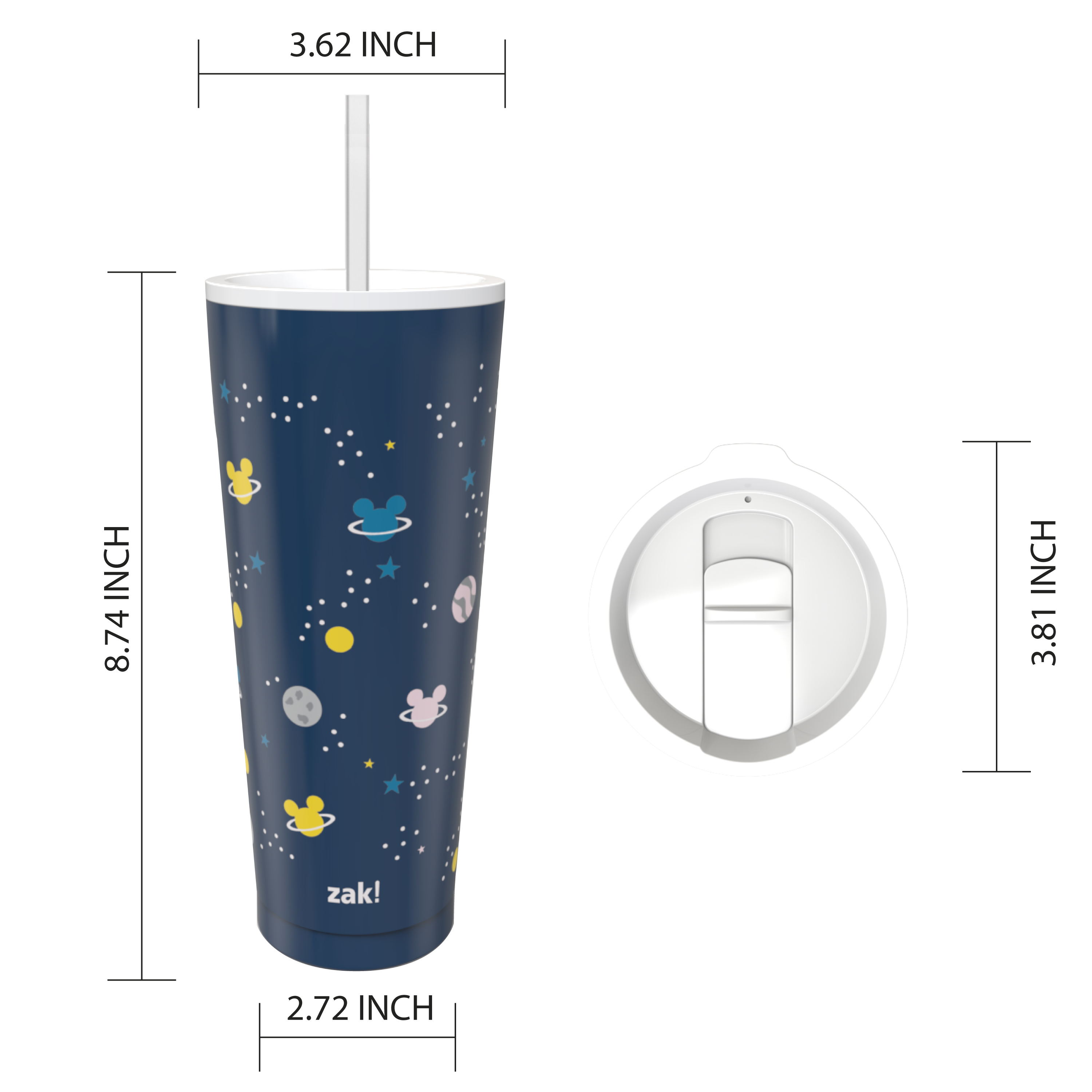 Disney 25 ounce Reusable Water Bottle, Mickey Mouse in Space slideshow image 7