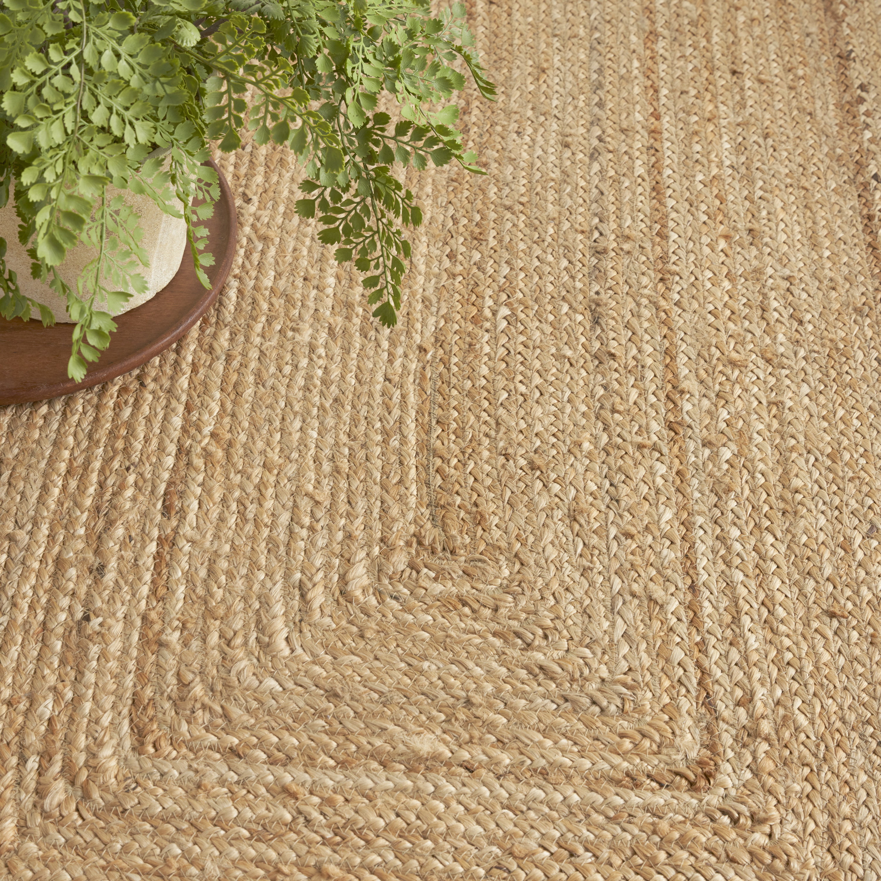 Nourison Natural Jute 8' x 10' Natural Farmhouse Indoor Rug
