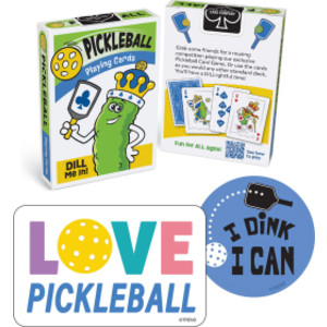 Pickleball Collection Playing Cards & Stickers Set