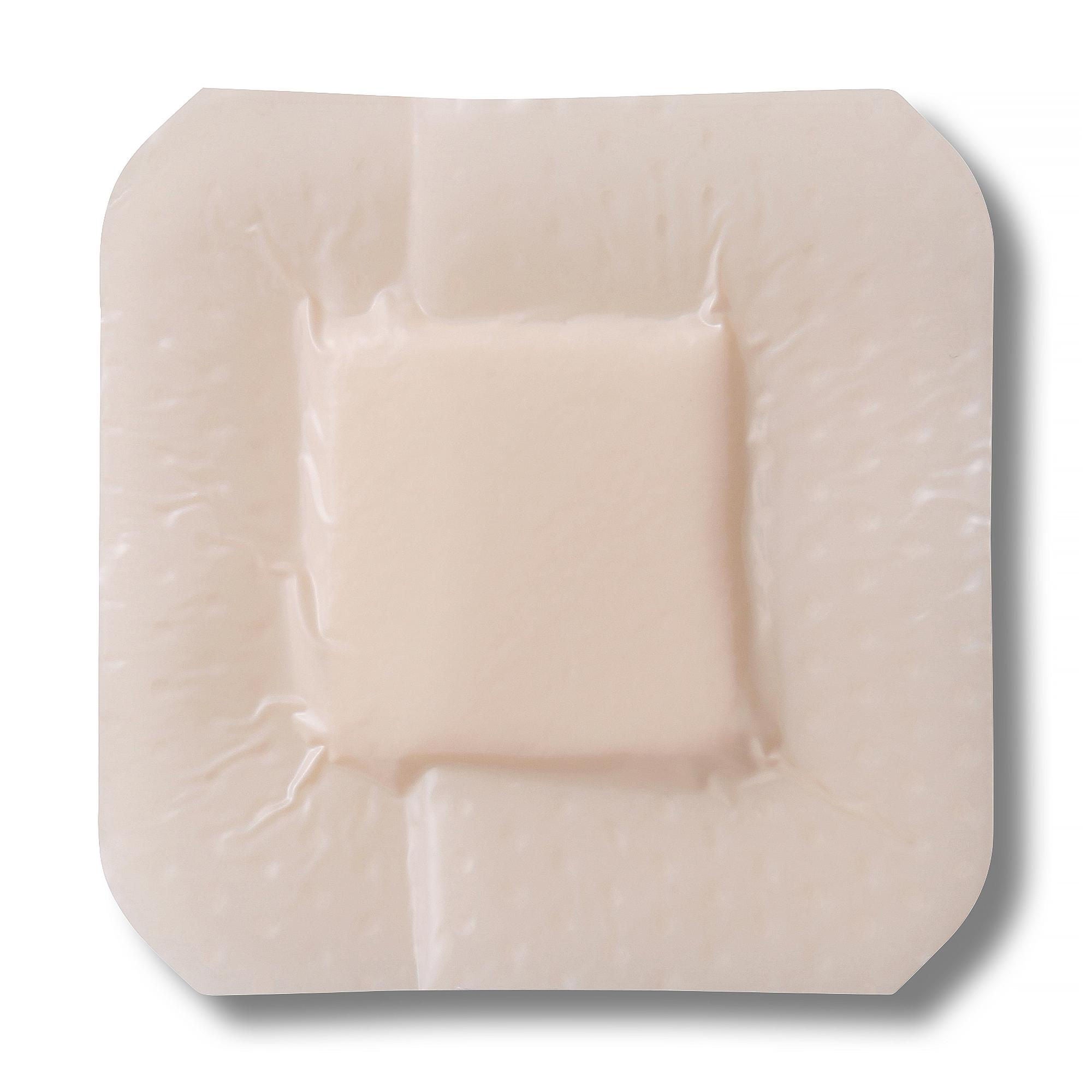 FoamLite™ Silicone Adhesive with Border Thin Foam Dressing, 2 x 2 Inch
