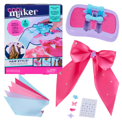 Cool Maker, Hair Styl’d Bow Maker, Make & Remake 4 Bows, Hair Accessories Arts and Crafts Kit, Kids Toys for Girls Ages 6 and up