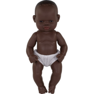 Anatomically Correct Newborn Doll, 12-5/8", African Boy