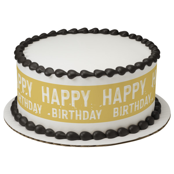 Happy Birthday PhotoCake® Edible Image® Strips