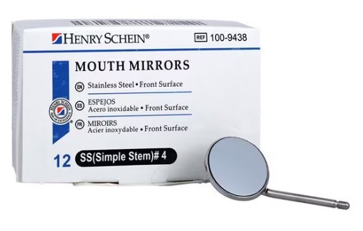 Henry Schein Front Surface Mirror #4 Simple Stem