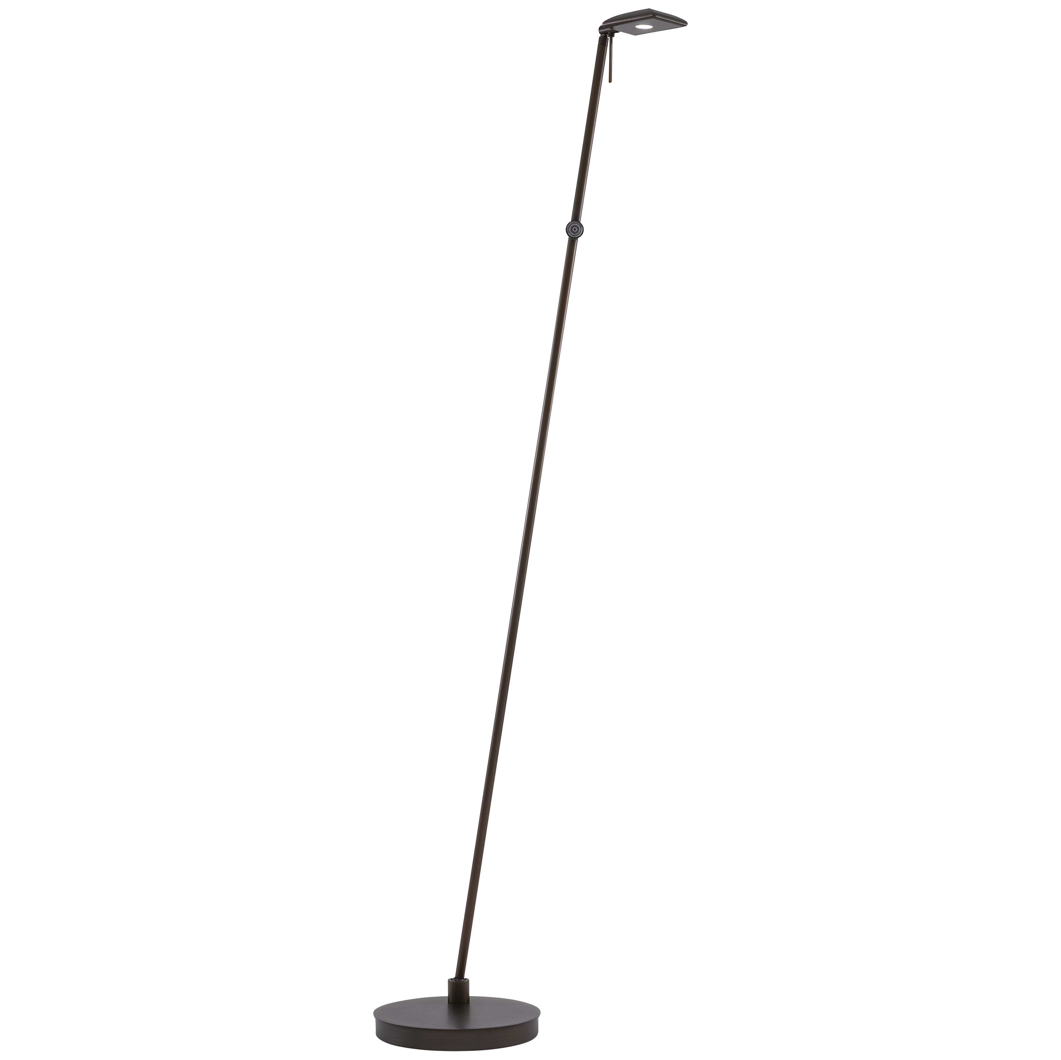 This adjustable pharmacy floor lamp combines timeless design with energy-efficient LED technology. The copper bronze patina finish and quality metal construction deliver both style and durability for focused task lighting. - alternate view