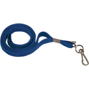 Deluxe Lanyard with J-Hook, Navy Blue, Box of 24