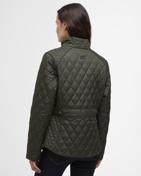 Crawford Cavalry Quilted Jacket Olive/Ancient Tartan