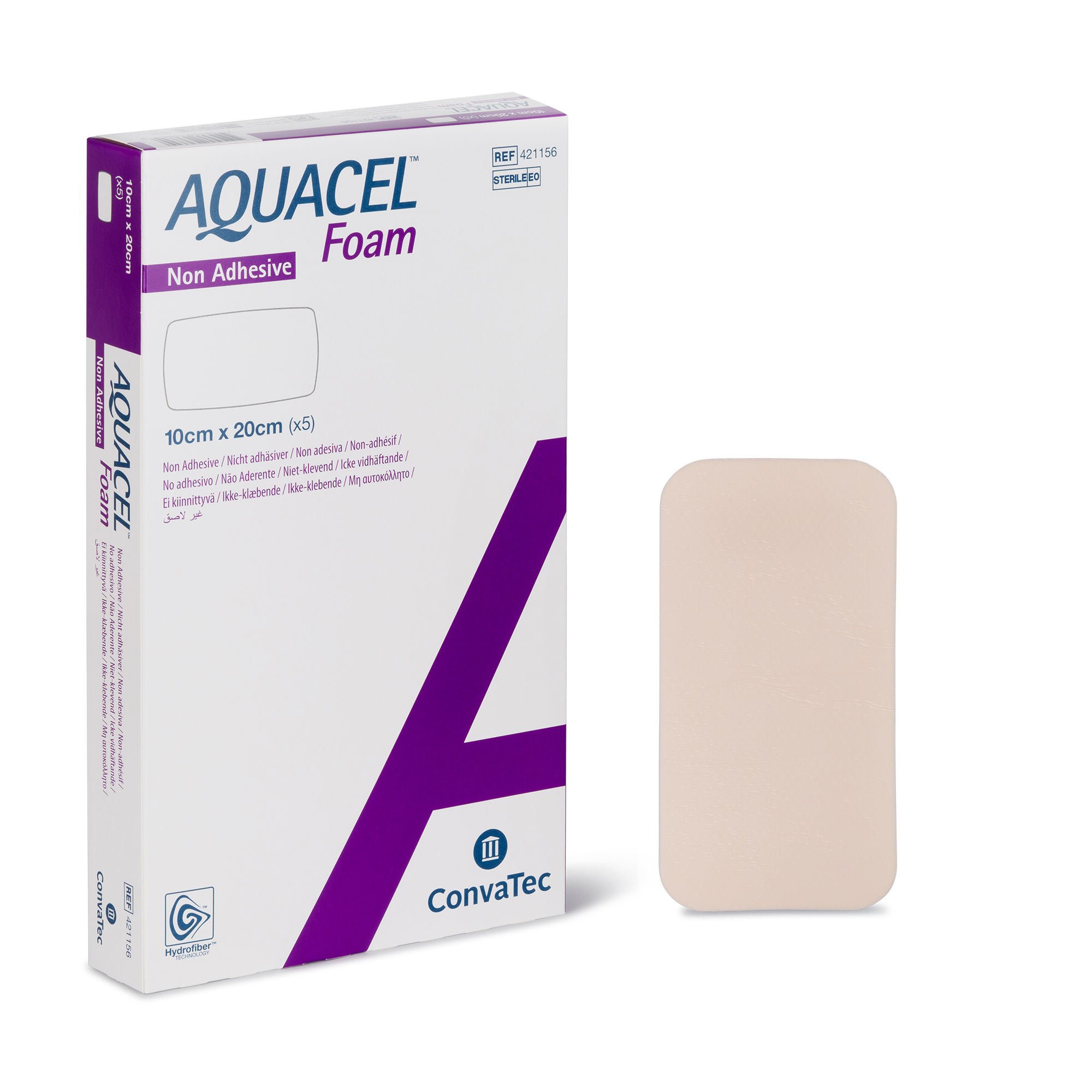 Aquacel® Silicone Adhesive with Border Silicone Foam Dressing, 4 x 8 Inch