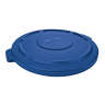 Rubbermaid Commercial, BRUTE, Self-Draining, Round, Resin, 32 gal, Resin, Blue, Receptacle Lid