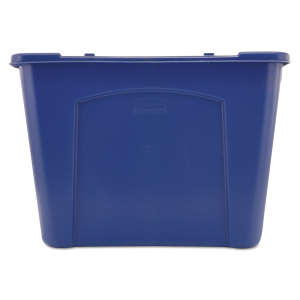 Rubbermaid Commercial, Recycling Bin, 14 gal, Resin, Blue, Rectangle, Receptacle