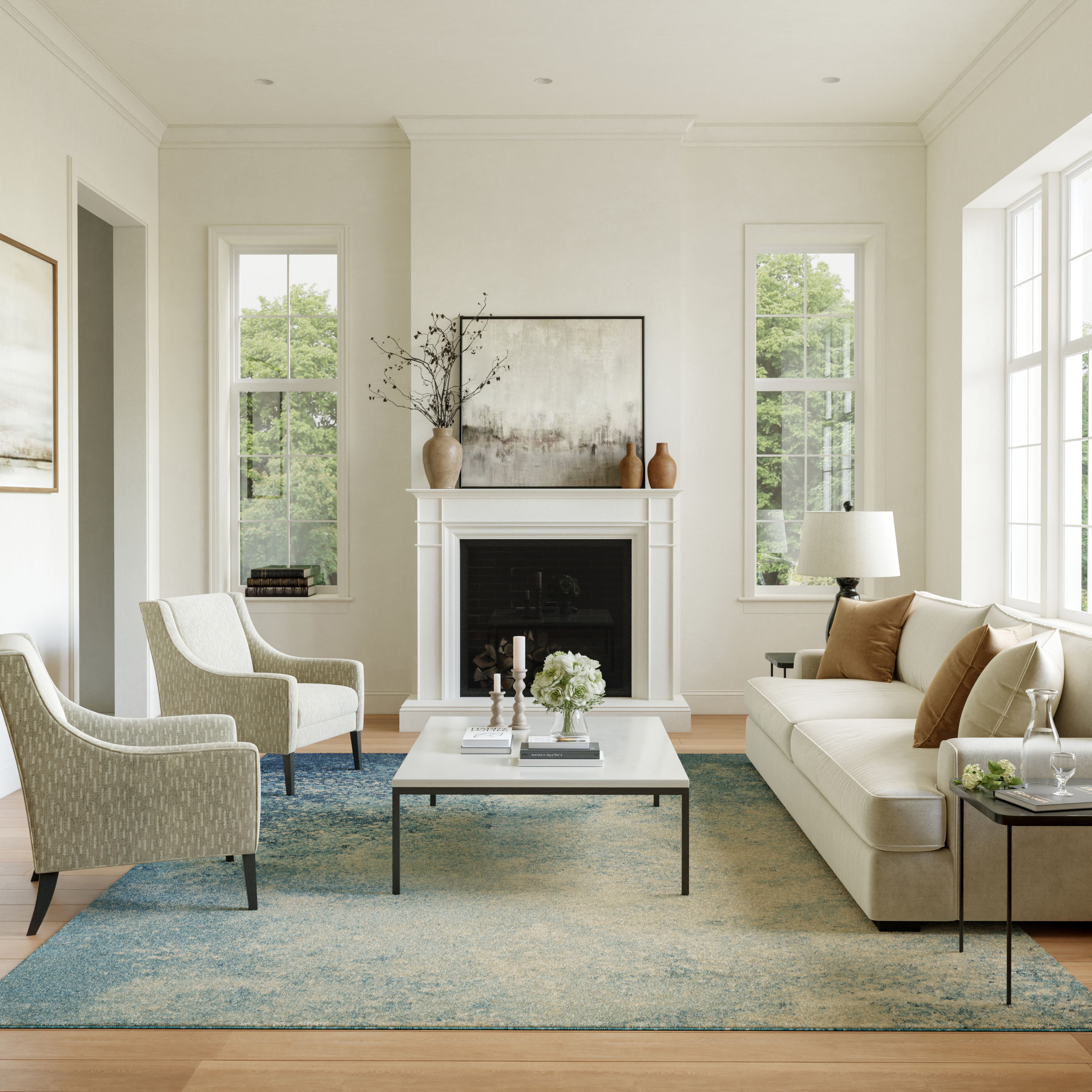 Nourison Passion 9' x 12' Navy Light Blue Modern Indoor Rug