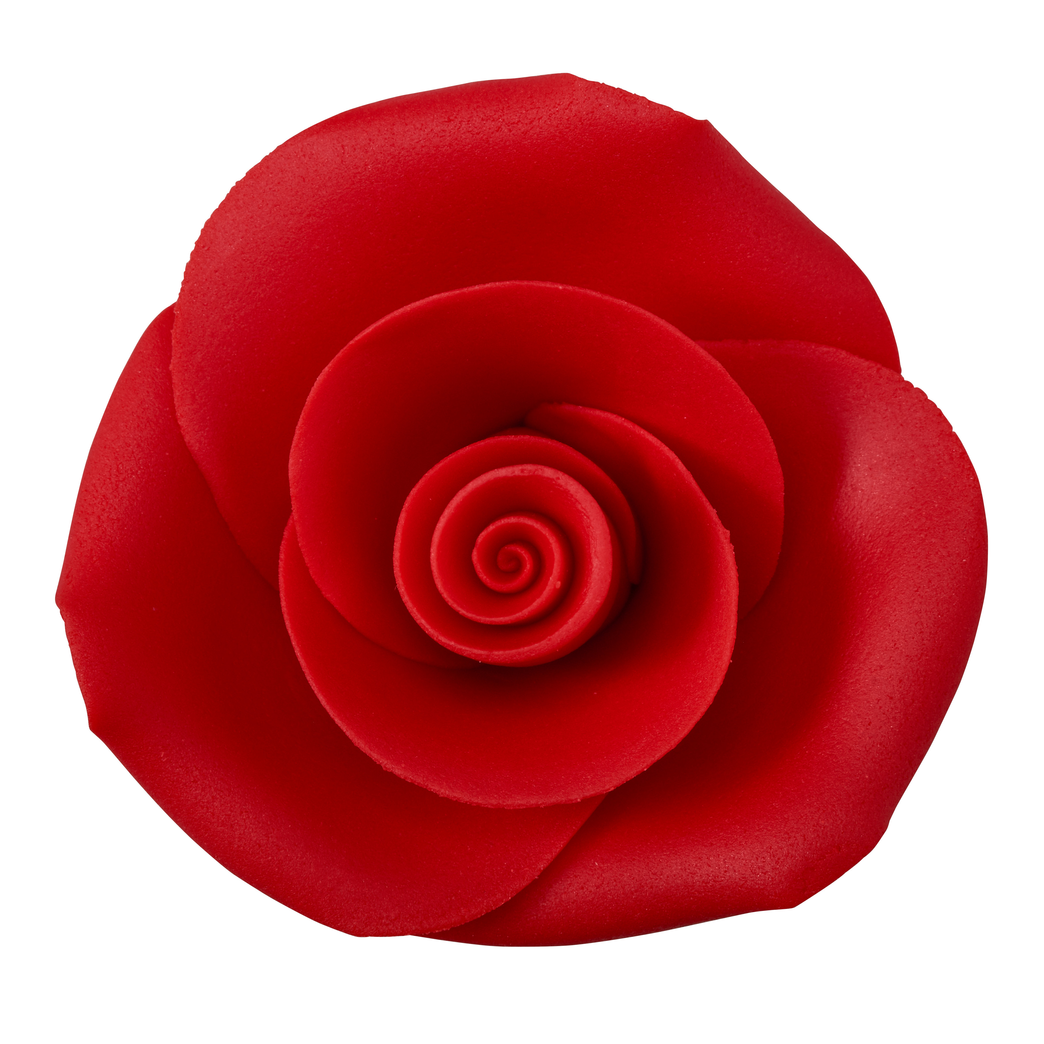 Red 2" Rose SugarSoft® Premium Edible Decorations DecoPac