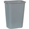 Rubbermaid Commercial, 10.25 gal, Resin, Gray, Rectangle, Receptacle