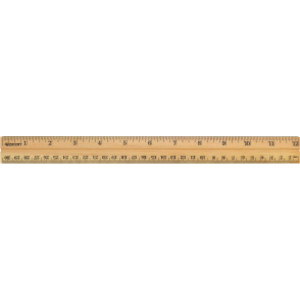School Wood Ruler, 12"