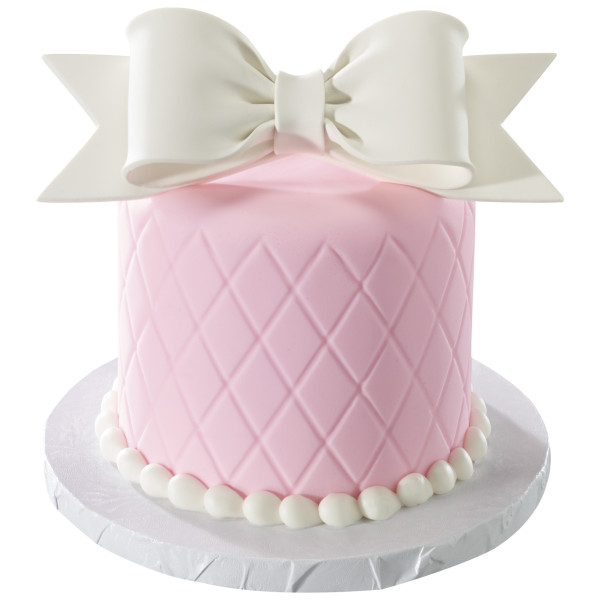 White - Red 3 Free Gum Paste Bows