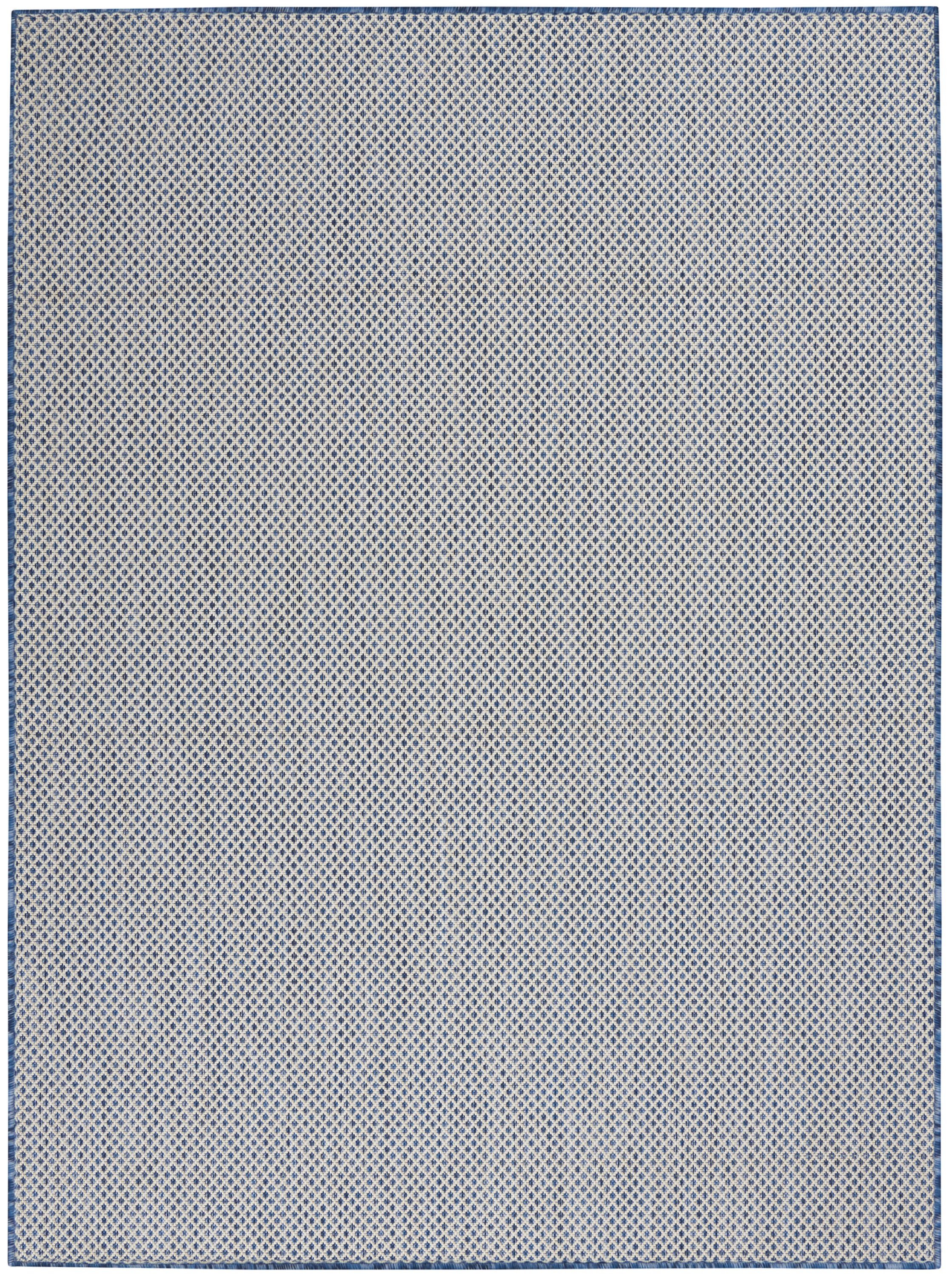 Nourison Courtyard 4' x 6' Ivory Blue Modern Rug