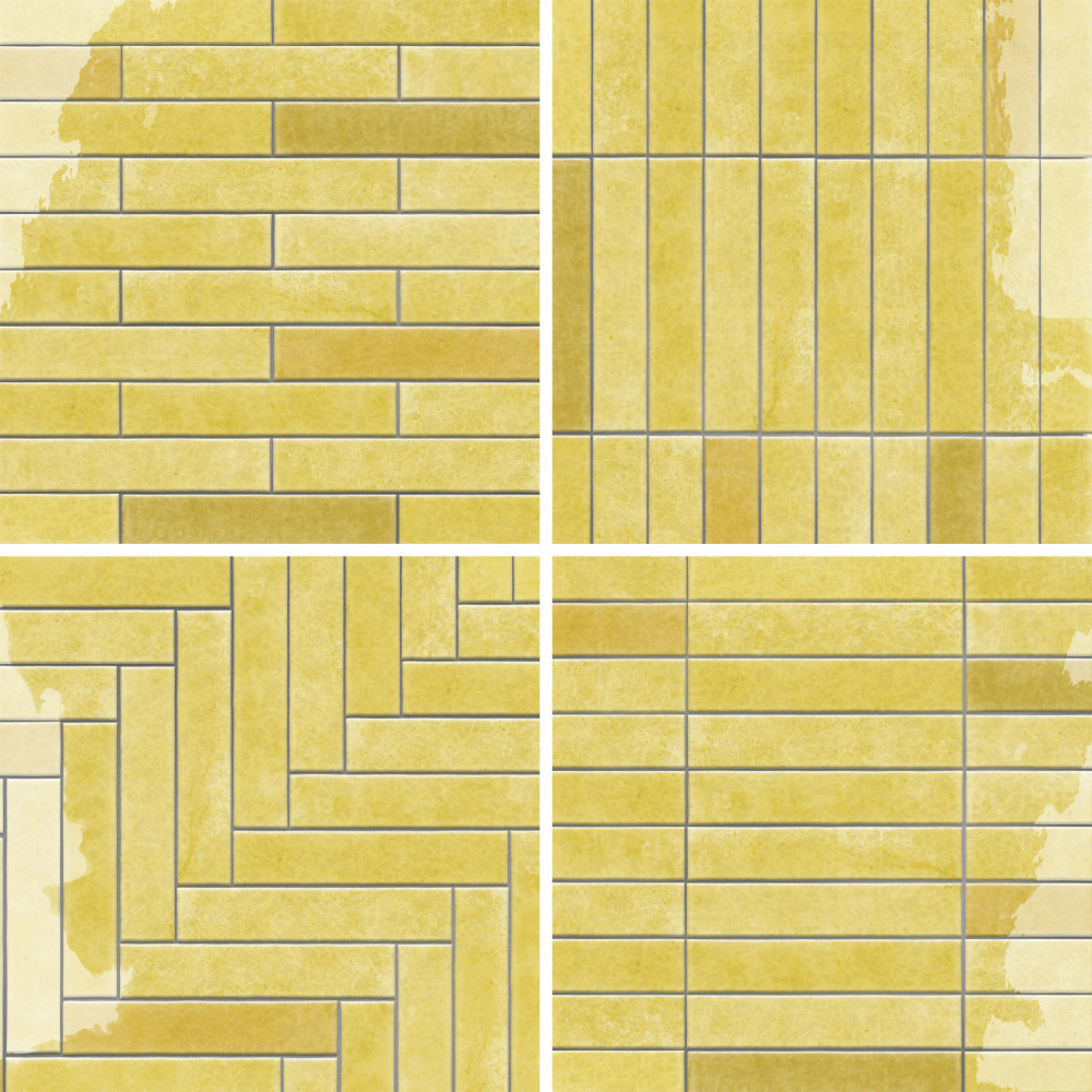 Menorca Lemon 2-1/2 in. x 12-7/8 in. Ceramic Wall Tile
