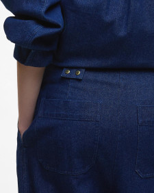 Arla Denim Wide-Leg Trousers 