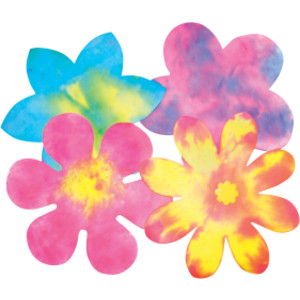 Color Diffusing Paper Flowers, Pack of 80