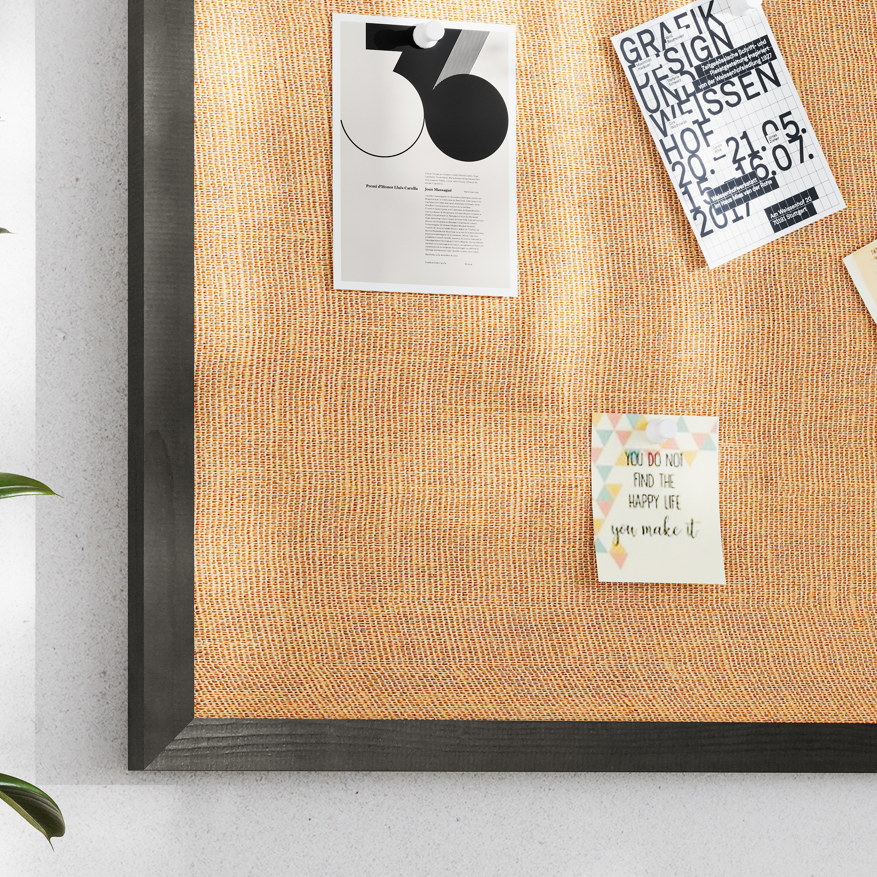 Juno Rustic Wall Mount Linen Board with Wood Push Pins, for Home, School or B... - Picture 8 of 25