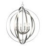 6 Light Foyer Pendant Steel Gray 120V 60W 27.75 Dia. 153 L x 30 H x 27.75 in. W