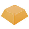 Large square melamine cubic display bowl in yellow