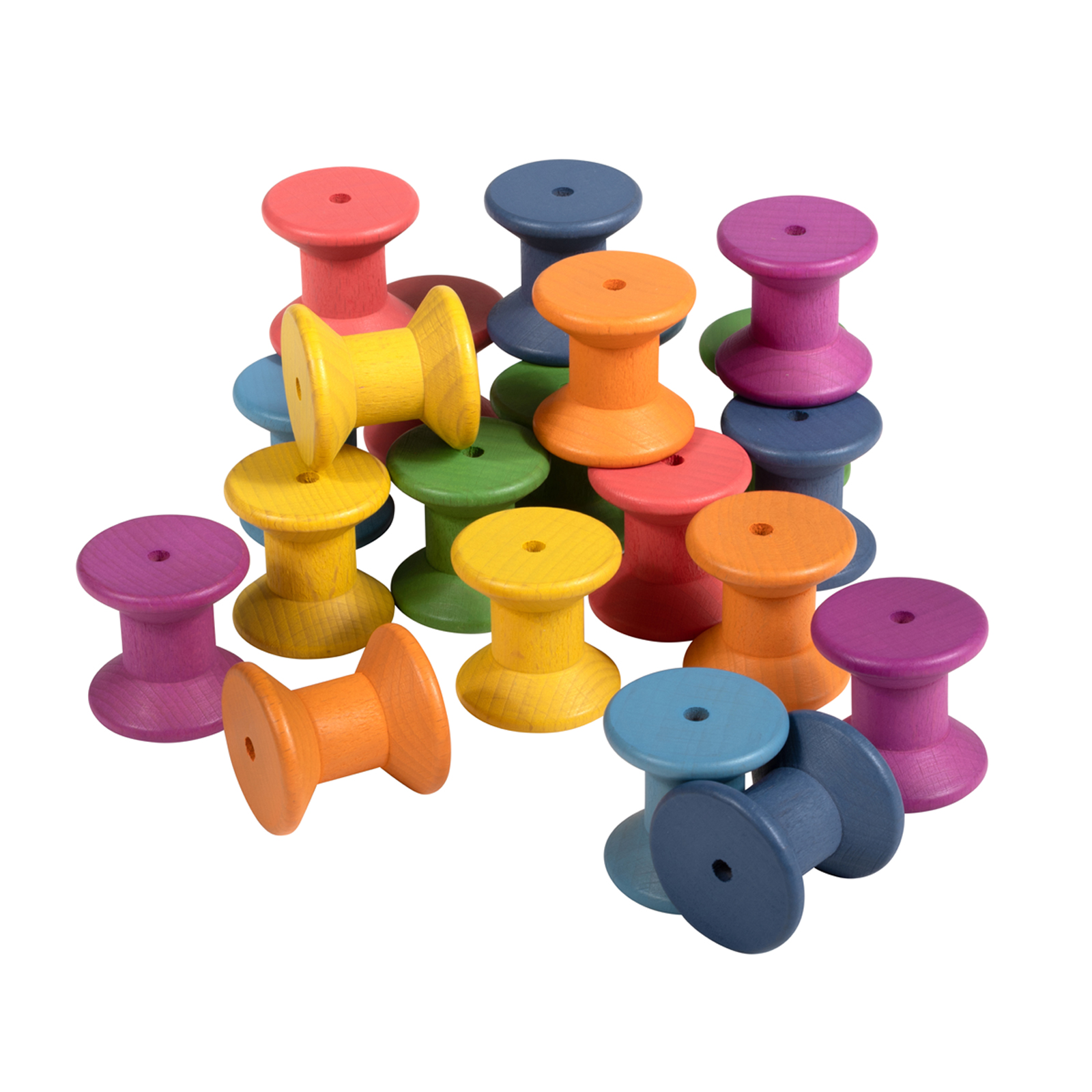 TickiT Rainbow Wooden Spools - Set of 21 image number null