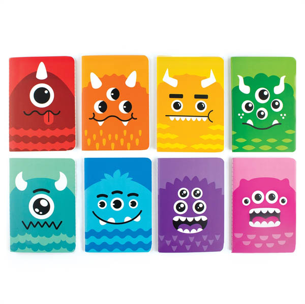 Pocket Pal Mini Journals - Monsters (Set/8)
