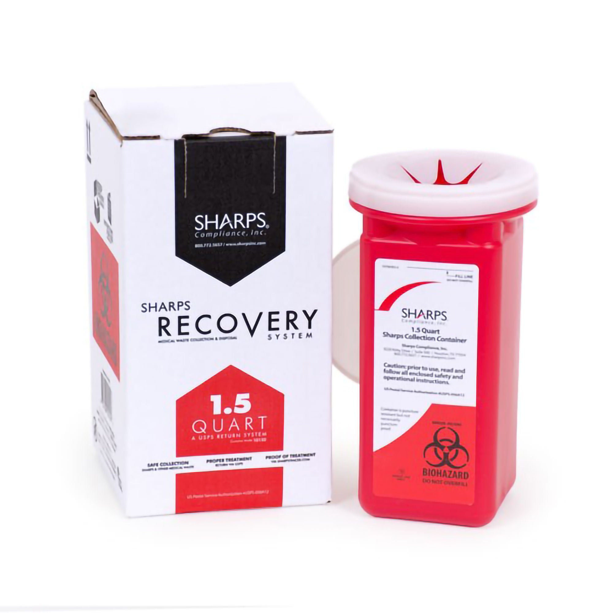 Sharps Recovery System™ Mailback Sharps Container, 1.5 Quart