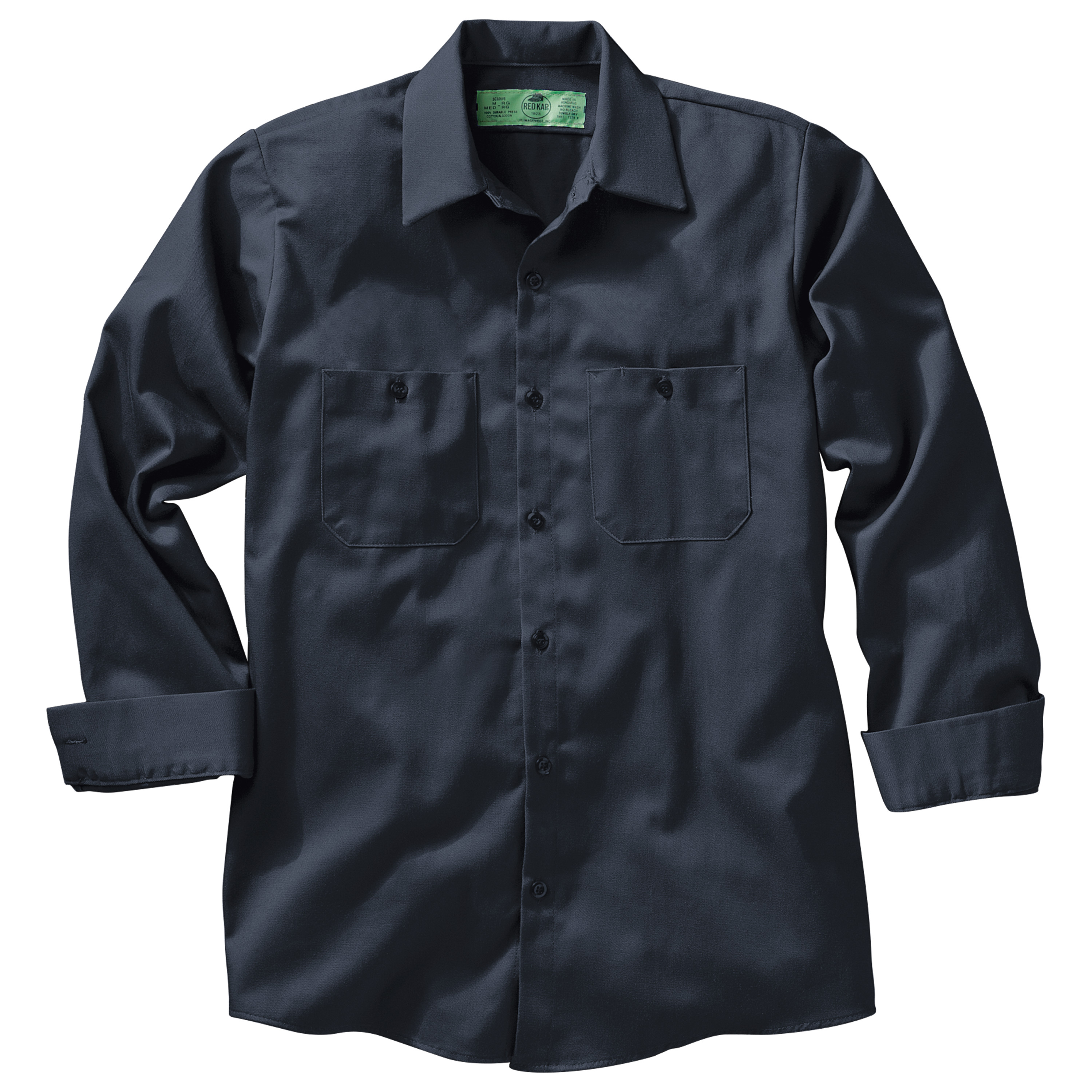 Red Kap Men's Long Sleeve Wrinkle-Resistant Cotton Work Shirt - Picture 9 of 37