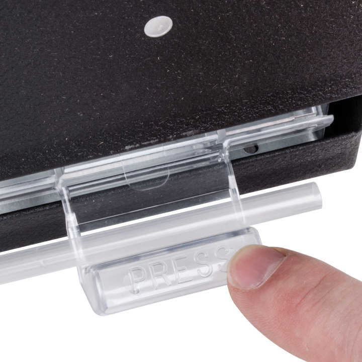 One-sided bulk unwrapped straw dispenser in black