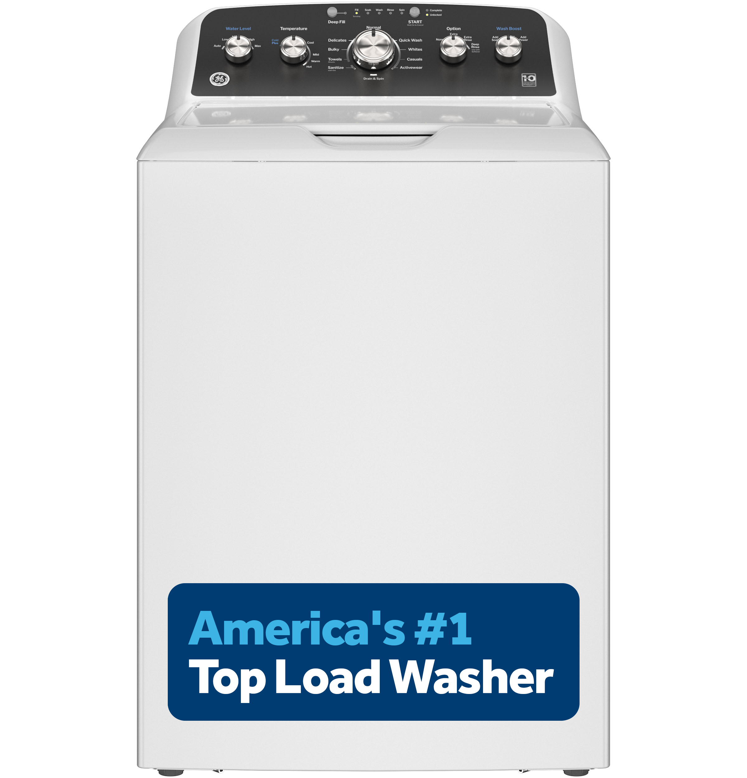 GE® 4.5 cu. ft. Capacity Washer with Stainless Steel Basket, Cold Plus and Wash Boost​