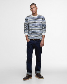 Maglione girocollo Easdale Fair Isle Whisper White