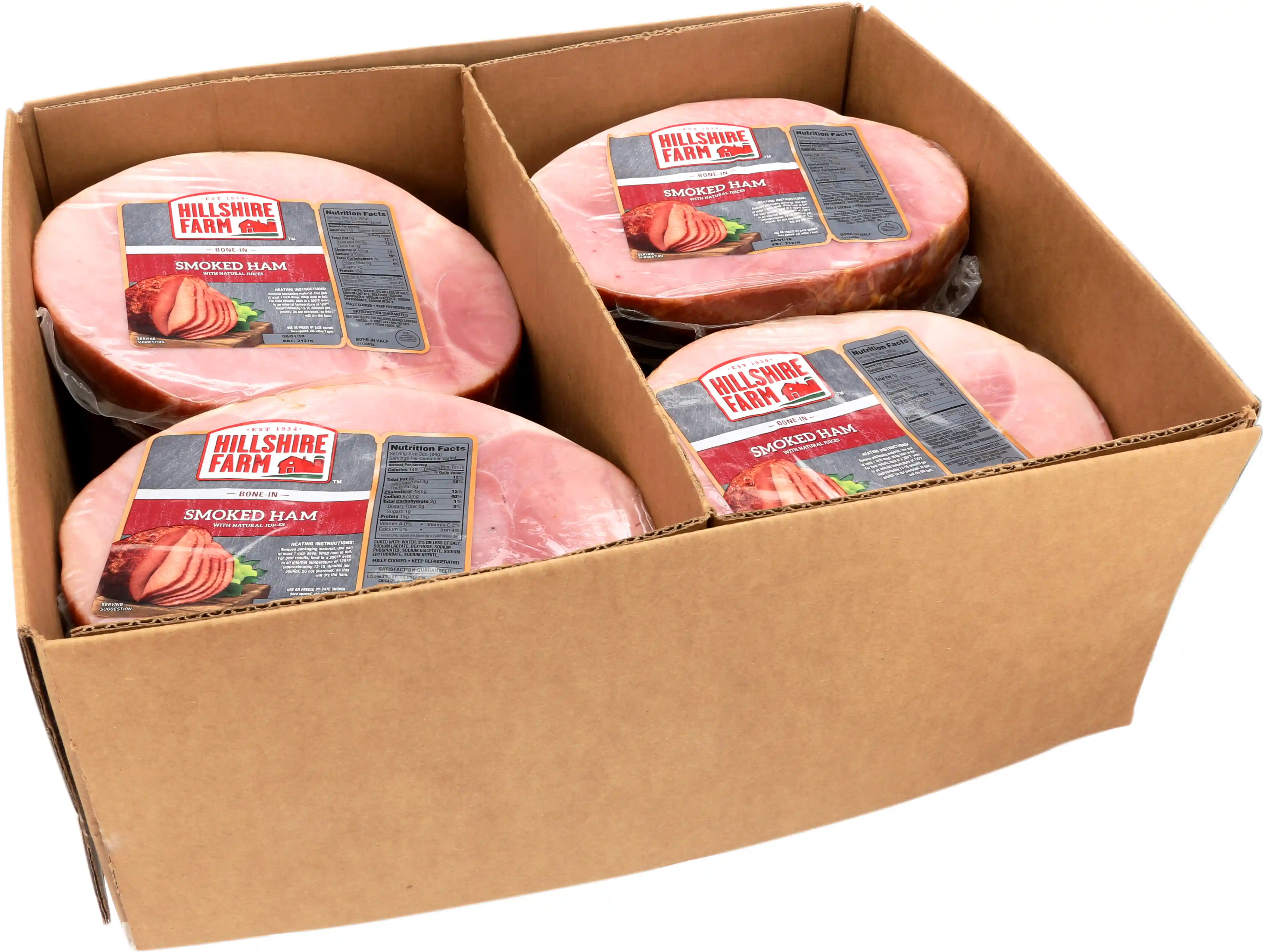 Hillshire Farm® Fully Cooked Bone-In Smoked Half Ham with Natural Juices (4 Count)_image_21