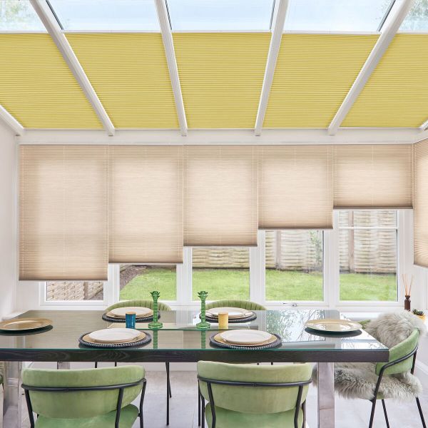 Thermashade Yellow Pleated blind