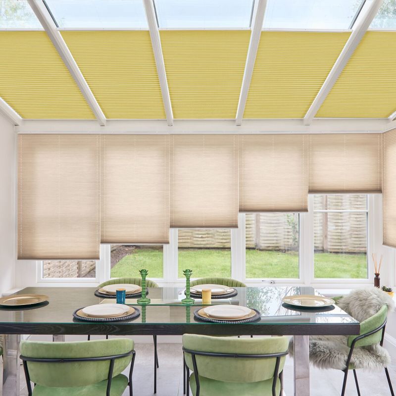 Thermashade Yellow Pleated blind