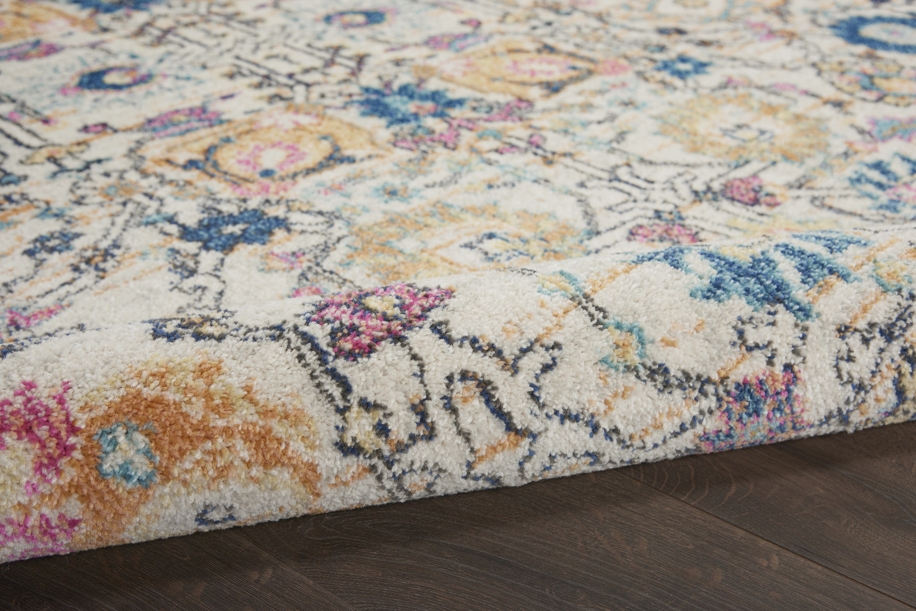 Nourison Passion 4' x Round Ivory Multicolor Bohemian Indoor Rug