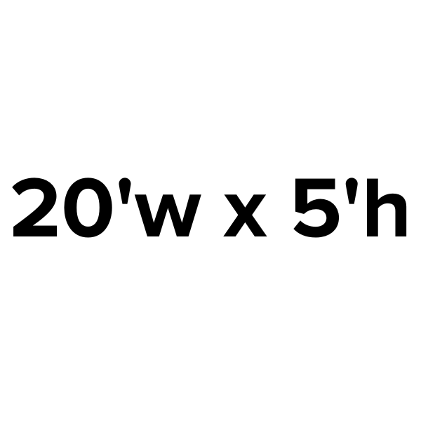 Hanging Sign 20'w x 5'h
