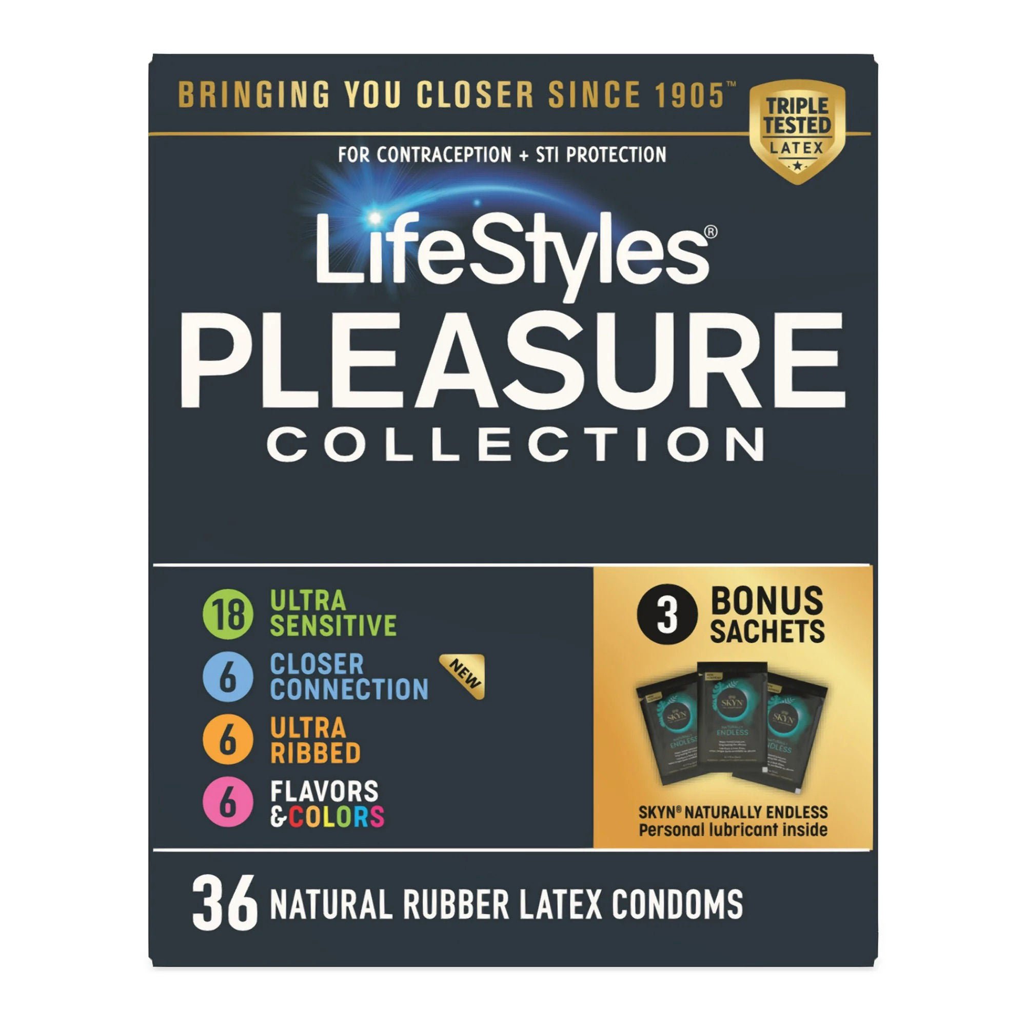 Lifestyles® Pleasure Collection Condom Variety Pack