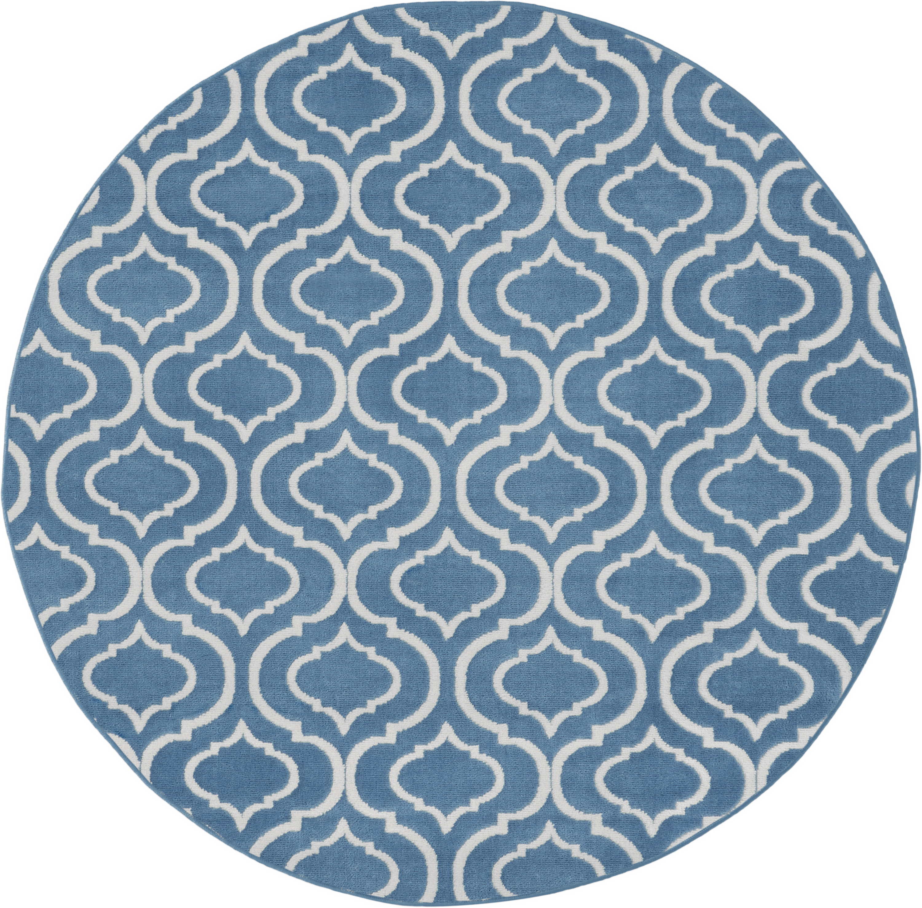 Nourison Jubilant 5'3" x Round Blue Contemporary Indoor Rug