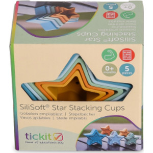 SiliSoft® Star Stacking Cups, Neutral, Set of 5