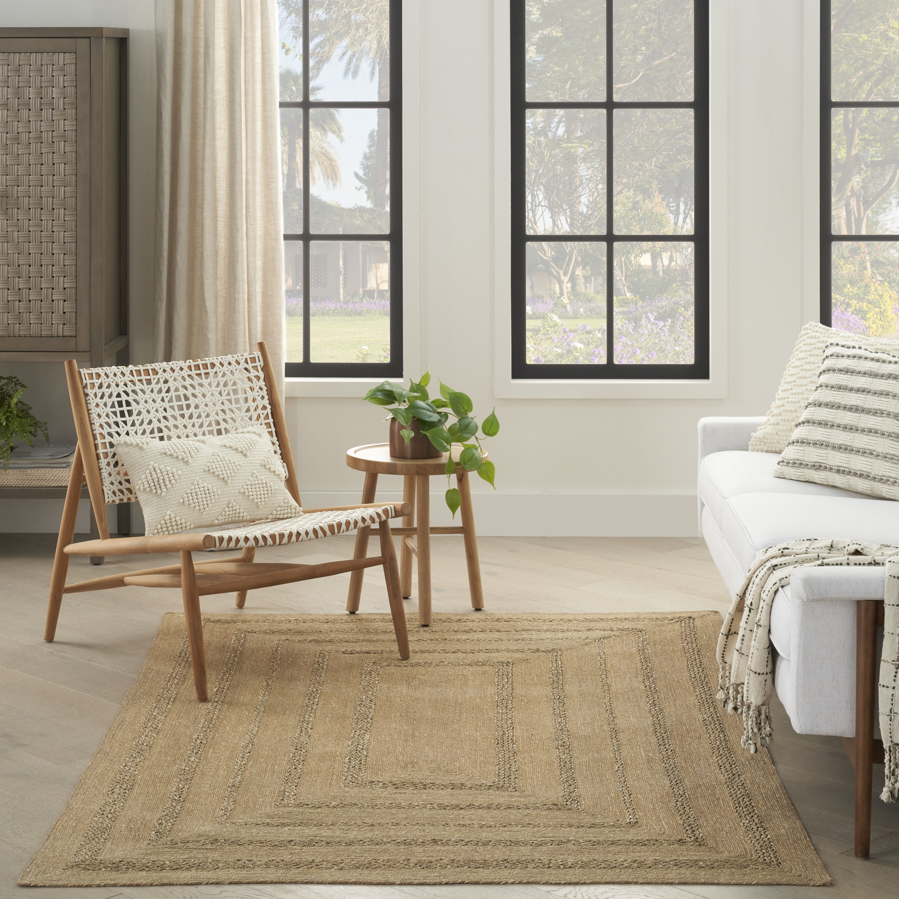 Nourison Natural Seagrass 5' x 7' Natural Outdoor Rug