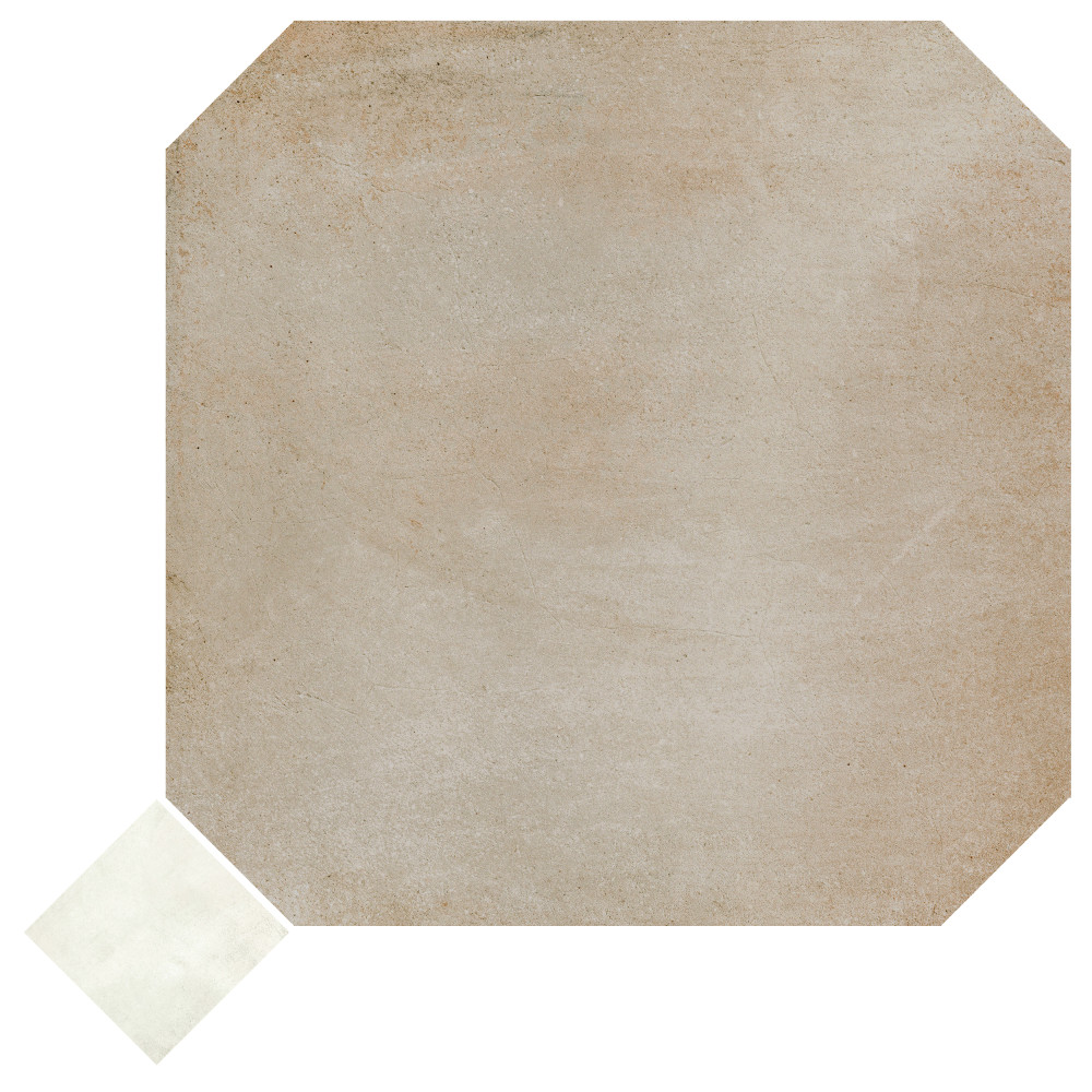 Laverton Octagon Arena with Taco Nieve 7-7/8 in. x 7-7/8 in. Porcelain Floor and Wall Tile