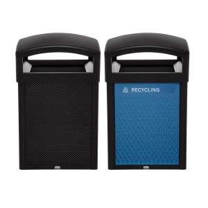 Rubbermaid Commercial, Decorative Metal Panels, Medium, Black, 4/Case