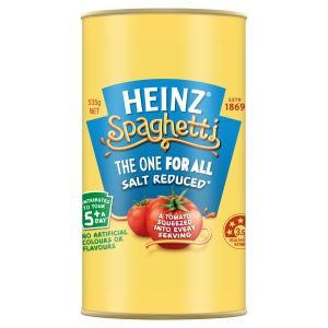  Heinz® Spaghetti The One For All Salt Reduced 535g 