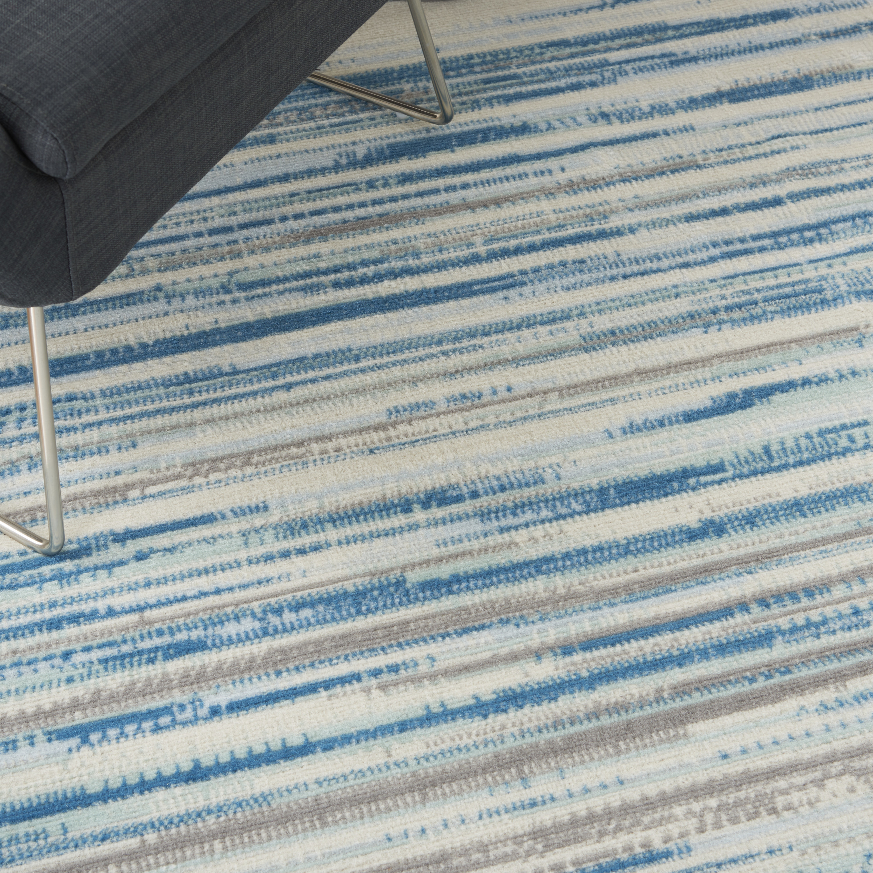 Nourison Jubilant 4' x 6' Blue Modern Indoor Rug